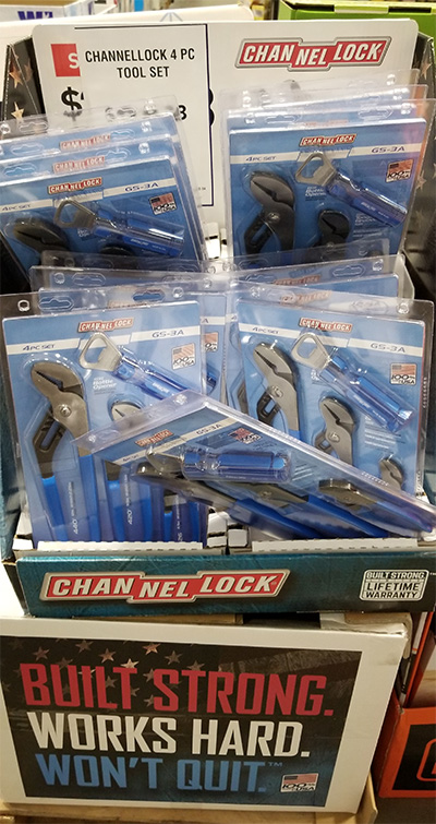 Channellock Holiday 2018 Tool Deal Display at Lowes