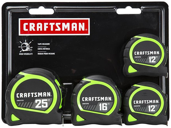 Craftsman Multi-Pack Hi-Viz Tape Measures Lowes Black Friday 2018 Tool Deal