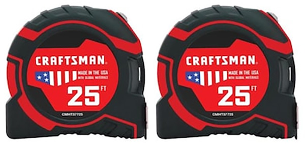 Craftsman Tape Measure 2-Pack CMHT43241 Holiday 2019