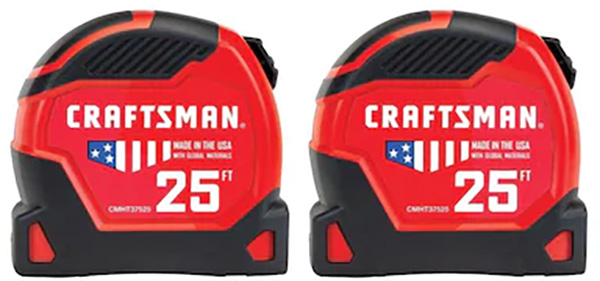 Craftsman Tape Measure 2-Pack CMHT43246 Holiday 2019