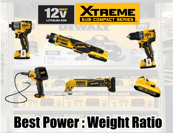 Dewalt 12V Max Xtreme Sub-Compact Series Tools