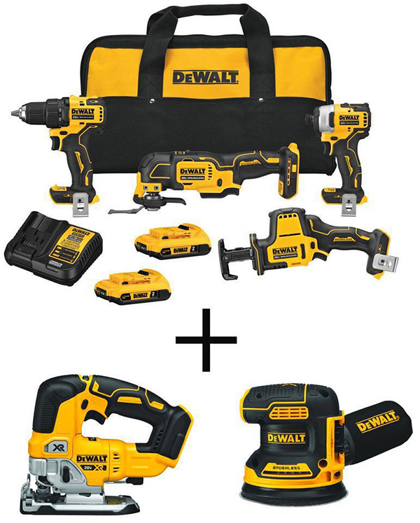 Dewalt Atomic Cordless Power Tool Free Bonus Sander and Jig Saw Multi-Tool Home Depot Black Friday 2020 Deal