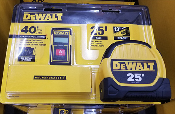 Dewalt DWHT43239GC Tape Measure and Laser Distance Measuring Tool Bundle Deal Package