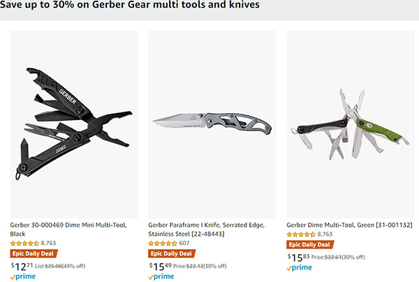 Gerber Tool Deals of the Day 11162020