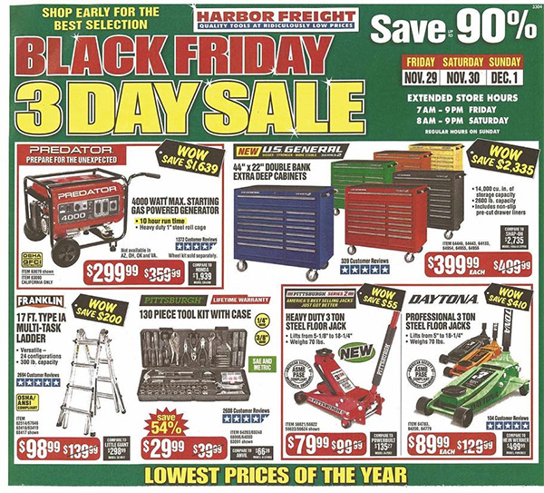 Harbor Freight Black Friday 2019 Tool Deals Page 1