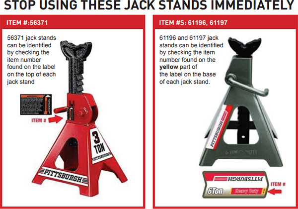 Harbor Freight Jack Stands Recall 2020