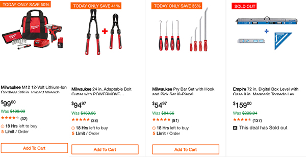 Home Depot Milwaukee Special Buy Tool Deals of the Day 11-13-19 Page 3