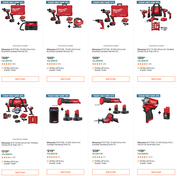 Home Depot Milwaukee Tool Deals of the Day 11-11-2020 Page 1