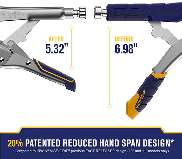 Irwin Fast Release Pliers Hand Grip Distance Difference