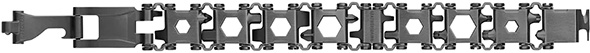 Leatherman Tread LT Multi-Tool Bracelet in Black Opened Up