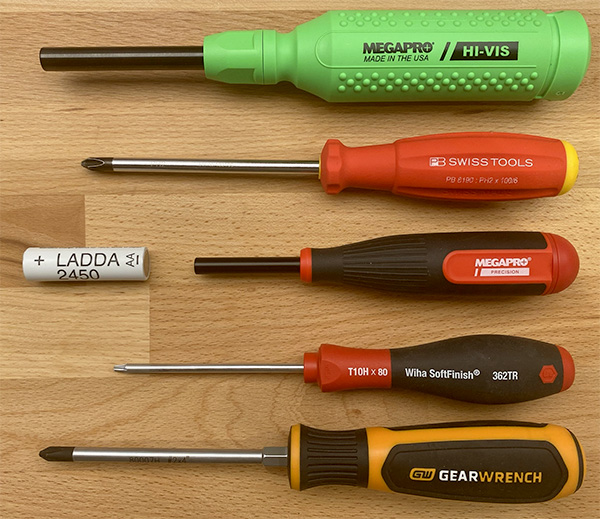 Megapro Precision Screwdriver Size Comparison