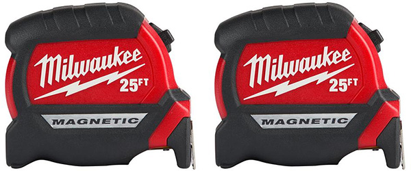 Milwaukee 48-22-0125G Tape Measure 2-Pack Holiday 2019