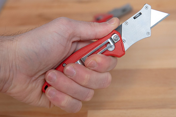 Milwaukee Compact Fastback Utility Knife Shown in-Hand