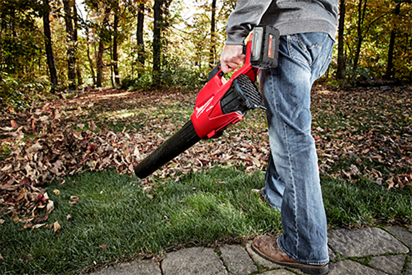 Milwaukee M18 Fuel Cordless Blower 2724 Gen II Cleaning Leaves