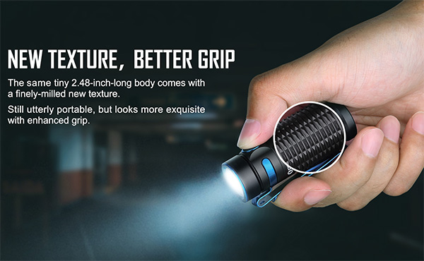 Olight Baton 3 Grip Texture Closeup