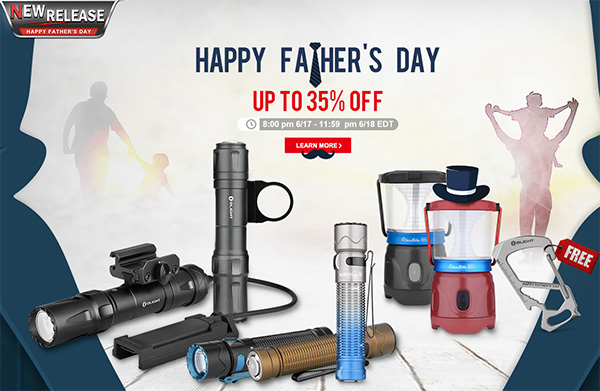 Olight Fathers Day Flash Sale 2021 Banner