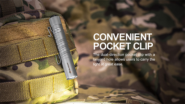 Olight i3T Titanium LED Flashlight Pocket Clip