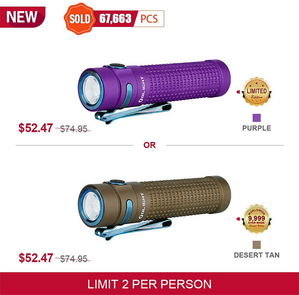 Olight S2R II Flashlight Special Editions 6-2020