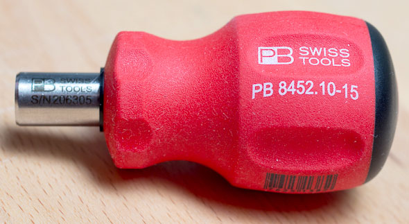 PB Swiss Stubby Bit Holder Screwdriver