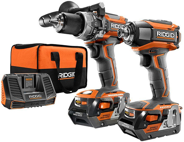 Ridgid Brushless Drill Impact Driver Combo kit+