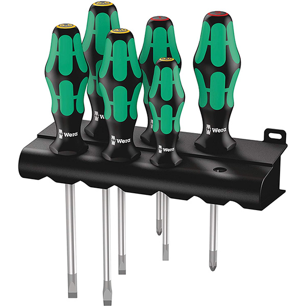 Wera Kraftform Plus 334-6 Screwdriver Set with Lasertips and Rack