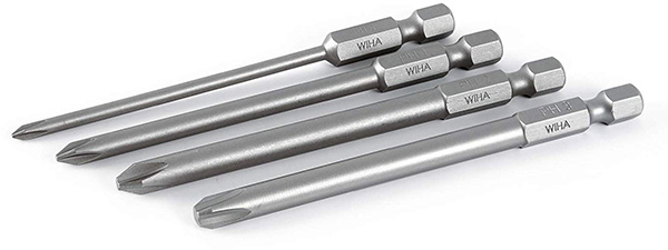 Wiha Extended Length Phillips Screwdriver Bits