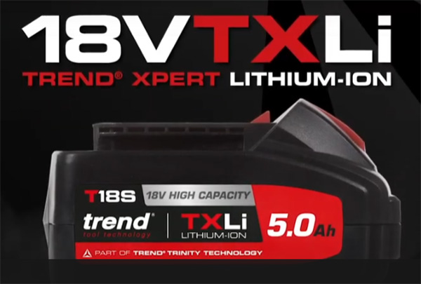 Trend 18VTXLi Battery Trinity Technology