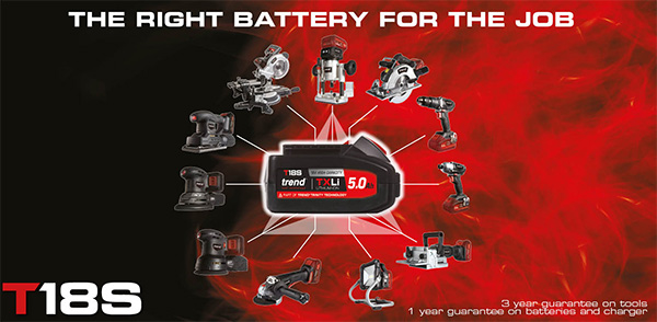 Trend Cordless Power Tool System - Right Battery Banner